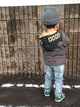 ゆう×いおさん（キッズ・90cm）の冬コーディネート