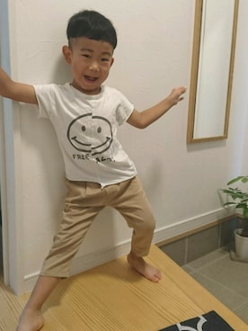 「ニコちゃん」｜「アイテム（その他）」を使った、ゆう×いおさん（キッズ・100cm）の秋コーディネート