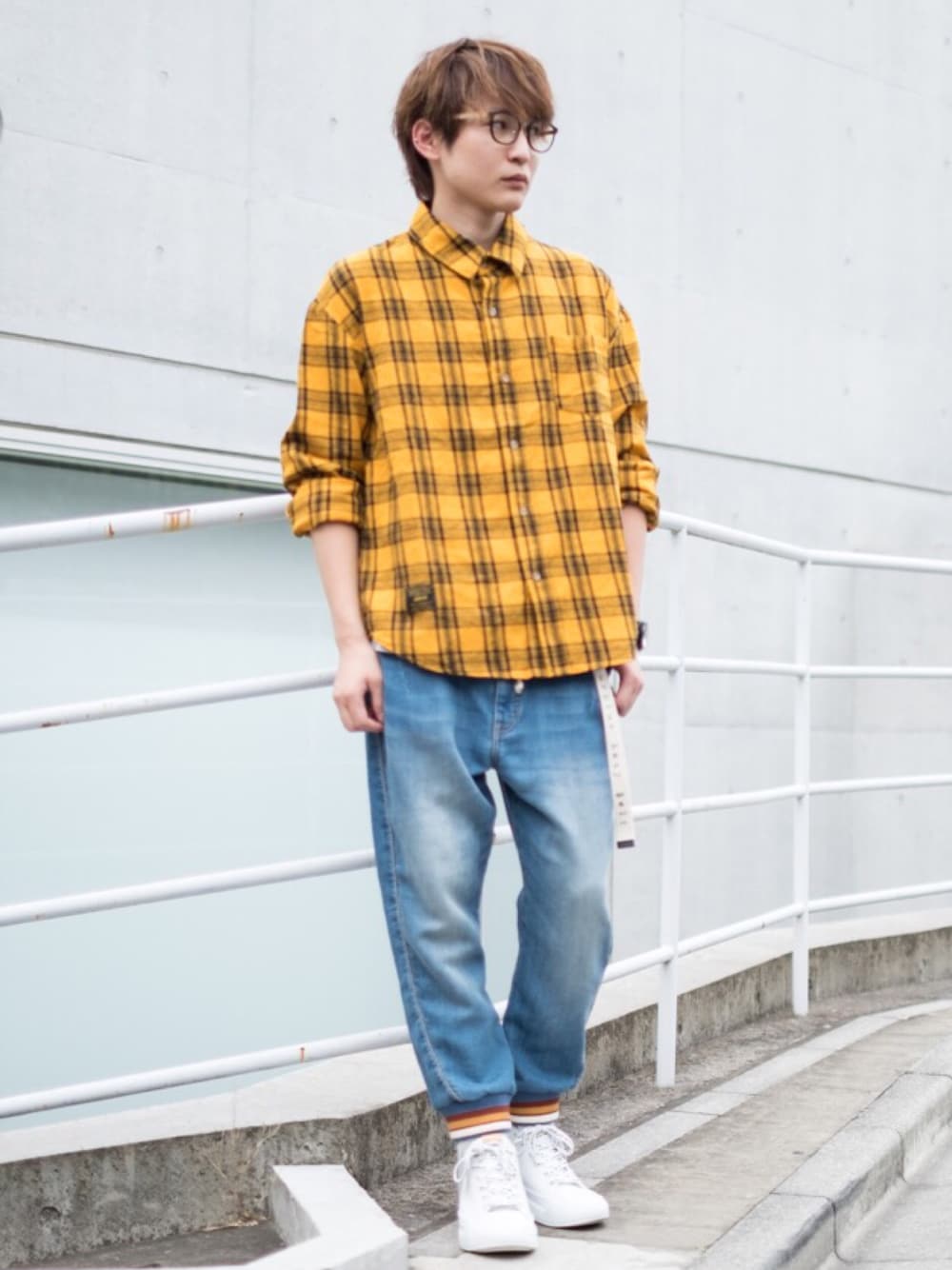 glamb（グラム）の「Billy cropped knit denim / ビリークロップド 