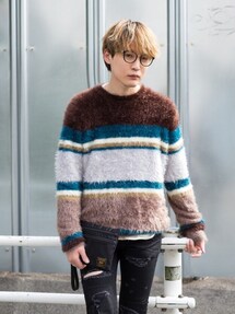 glamb（グラム）の「【glamb】Kayleeボーダーニット/Kaylee border