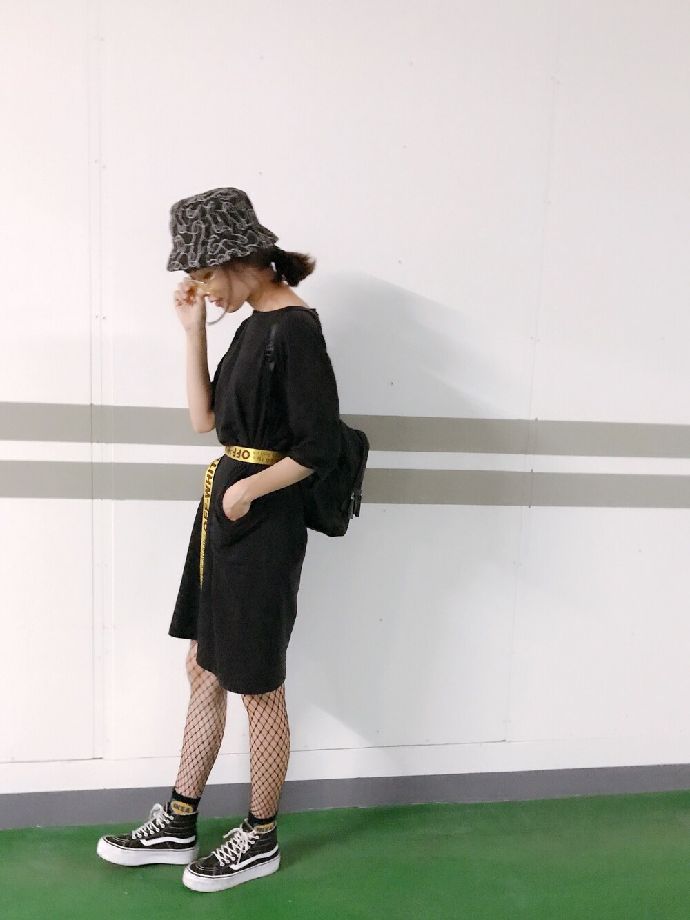 「agnes b.のアイテム（バックパック/リュック、ブラック系）」を使った、iris1231234さん（レディース・168cm）の秋コーディネートの1枚目の写真