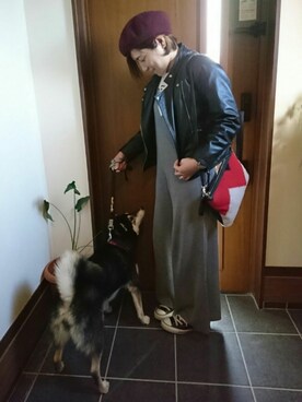 「mysty woman（ミスティウーマン）のアイテム（サロペット/オーバーオール）」を使った、kankoさん（レディース・156cm）の冬コーディネート