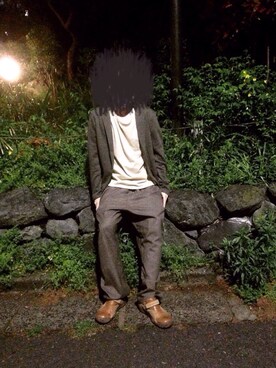 「BASECONTROL（ベースコントロール）のアイテム（テーラードジャケット）」を使った、森本リュウセイさん（メンズ・165cm）の春コーディネート