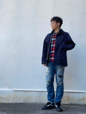 「アイテム（ブルゾン）」を使った、takeさん（メンズ・170cm・40代）の春コーディネート