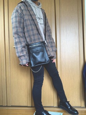 「SPINNS（スピンズ）のアイテム（ウォレットチェーン）」を使った、ヨッシーさん（メンズ・168cm）の春コーディネート