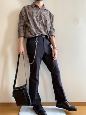「SPINNS（スピンズ）のアイテム（ウォレットチェーン）」を使った、ヨッシーさん（メンズ・168cm）の春コーディネート
