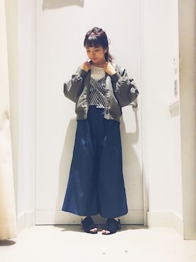 「セットアイテム」｜「アイテム（ブルゾン）」を使った、こりんさん（レディース・153cm）の冬コーディネート
