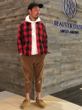 Yuta Okazakiさん（メンズ・165cm）の冬コーディネート