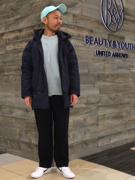 「ペールトーン」｜「アイテム（ダウンジャケット/コート）」を使った、Yuta Okazakiさん（メンズ・165cm）の冬コーディネート