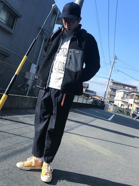 「チャックテイラー」｜「アイテム（その他アウター）」を使った、androperさん（メンズ・177cm）の秋コーディネート
