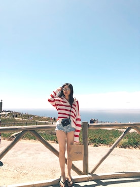 「travel」｜「アイテム（カーゴパンツ）」を使った、chestnut-L-さん（レディース・166cm）の秋コーディネート