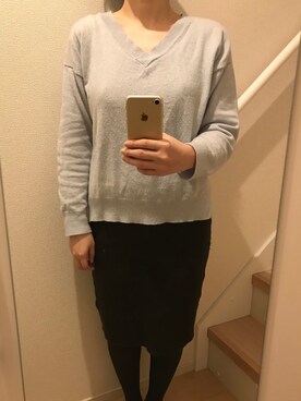 「and R（アンドアール）のアイテム（セットアップ）」を使った、mi_hoさん（レディース・157cm）の冬コーディネート