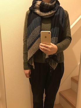 「Tamaki niime（タカミニーメ）のアイテム」を使った、mi_hoさん（レディース・157cm）の冬コーディネート