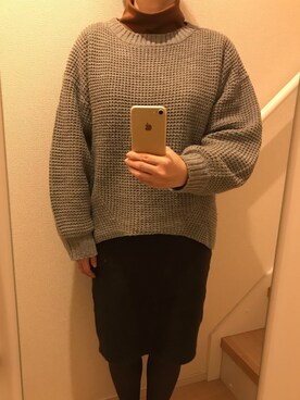 「UNIQLO（ユニクロ）のタートルネックT（長袖）（Tシャツ/カットソー）」を使った、mi_hoさん（レディース・157cm）の冬コーディネート