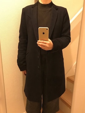 「and R（アンドアール）のアイテム（セットアップ）」を使った、mi_hoさん（レディース・157cm）の冬コーディネート