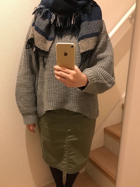 「Tamaki niime（タカミニーメ）のアイテム」を使った、mi_hoさん（レディース・157cm）の冬コーディネート