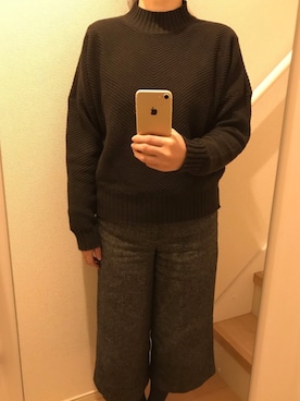 「and R（アンドアール）のアイテム（セットアップ）」を使った、mi_hoさん（レディース・157cm）の冬コーディネート