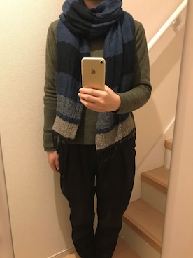 「Tamaki niime（タカミニーメ）のアイテム」を使った、mi_hoさん（レディース・157cm）の冬コーディネート