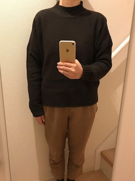 「and R（アンドアール）のアイテム（セットアップ）」を使った、mi_hoさん（レディース・157cm）の冬コーディネート