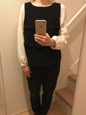 「昨日のコーデ」｜「アイテム（セットアップ）」を使った、mi_hoさん（レディース・157cm）の春コーディネート