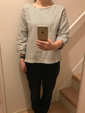 「A part by（アパートバイ）のアイテム（セットアップ）」を使った、mi_hoさん（レディース・157cm）の春コーディネート