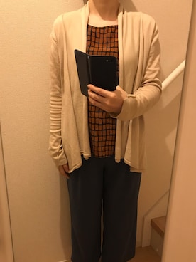 「UNIQLO（ユニクロ）のアイテム（セットアップ）」を使った、mi_hoさん（レディース・157cm）の夏コーディネート