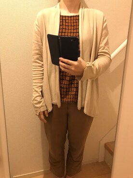 「茶系コーデ」｜mi_hoさん（レディース・157cm）の夏コーディネート