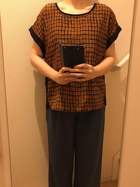「UNIQLO（ユニクロ）のアイテム（セットアップ）」を使った、mi_hoさん（レディース・157cm）の秋コーディネート