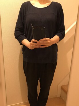「A part by（アパートバイ）のアイテム（セットアップ）」を使った、mi_hoさん（レディース・157cm）の秋コーディネート