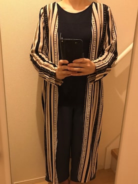 「ブルーコーデ」｜「アイテム（セットアップ）」を使った、mi_hoさん（レディース・157cm）の秋コーディネート
