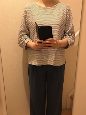 「UNIQLO（ユニクロ）のアイテム（セットアップ）」を使った、mi_hoさん（レディース・157cm）の秋コーディネート
