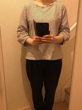 「昨日のコーデ」｜「アイテム（セットアップ）」を使った、mi_hoさん（レディース・157cm）の秋コーディネート