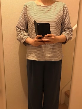 「UNIQLO（ユニクロ）のアイテム（セットアップ）」を使った、mi_hoさん（レディース・157cm）の秋コーディネート