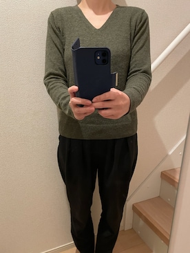 「A part by（アパートバイ）のアイテム（セットアップ）」を使った、mi_hoさん（レディース・157cm）の秋コーディネート