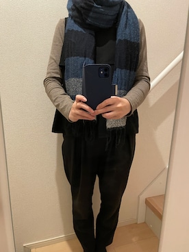 「無印良品」｜mi_hoさん（レディース・157cm）の冬コーディネート