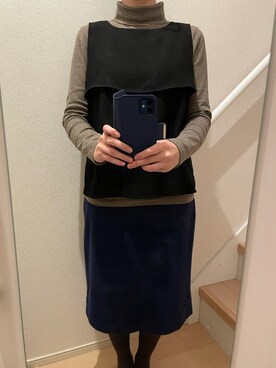 「A part by（アパートバイ）のアイテム（セットアップ）」を使った、mi_hoさん（レディース・157cm）の冬コーディネート