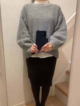 「and R（アンドアール）のアイテム（セットアップ）」を使った、mi_hoさん（レディース・157cm）の冬コーディネート