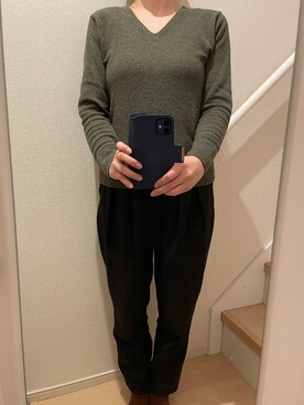 「A part by（アパートバイ）のアイテム（セットアップ）」を使った、mi_hoさん（レディース・157cm）の冬コーディネート