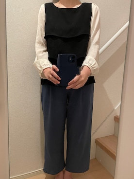 「A part by（アパートバイ）のアイテム（セットアップ）」を使った、mi_hoさん（レディース・157cm）の春コーディネート