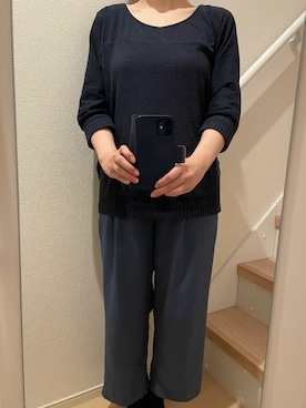 「UNIQLO（ユニクロ）のアイテム（セットアップ）」を使った、mi_hoさん（レディース・157cm）の春コーディネート