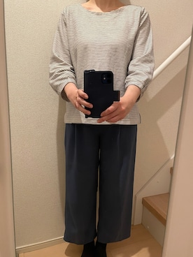 「UNIQLO（ユニクロ）のアイテム（セットアップ）」を使った、mi_hoさん（レディース・157cm）の春コーディネート