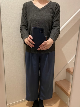 「UNIQLO（ユニクロ）のアイテム（セットアップ）」を使った、mi_hoさん（レディース・157cm）の春コーディネート