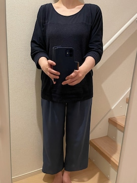 「UNIQLO（ユニクロ）のアイテム（セットアップ）」を使った、mi_hoさん（レディース・157cm）の春コーディネート