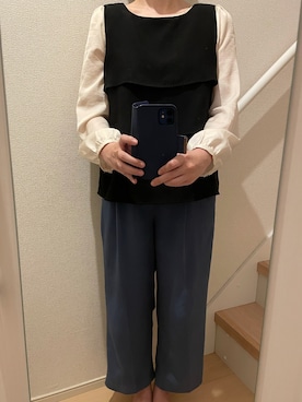 「A part by（アパートバイ）のアイテム（セットアップ）」を使った、mi_hoさん（レディース・157cm）の春コーディネート