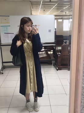 「MEIER.Q（マイヤーキュー）のアイテム（ダッフルコート）」を使った、Sophieさん（レディース・164cm）の秋コーディネート
