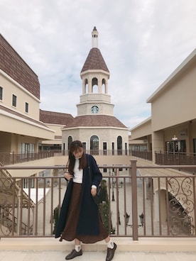 「MEIER.Q（マイヤーキュー）のアイテム（ピーコート）」を使った、Sophieさん（レディース・164cm）の冬コーディネート