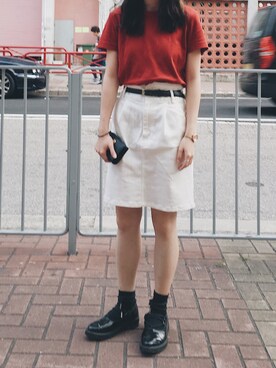 「UNIQUE（ユニーク）のアイテム（トップス）」を使った、62.yさん（レディース・150cm）の春コーディネート