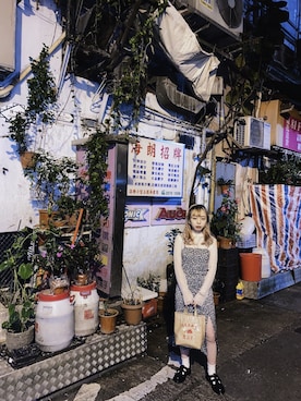 「アイテム（ドレス、ブラウン系）」を使った、62.yさん（レディース・150cm）の春コーディネート