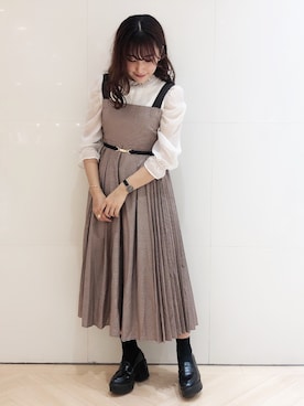 「Heather（ヘザー）のアイテム（ワンピース/ドレス）」を使った、S A E (tanapi)さん（レディース・158cm）の夏コーディネート