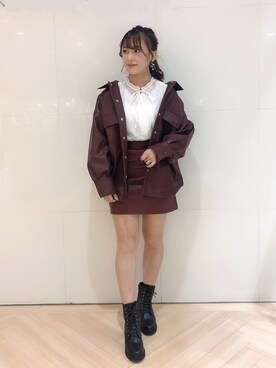 「Heather（ヘザー）のアイテム（その他アウター）」を使った、S A E (tanapi)さん（レディース・158cm）の秋コーディネート